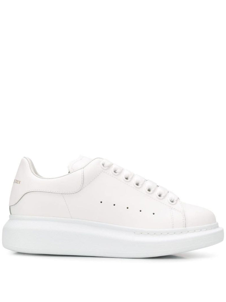 White Oversized Leather Sneakers
