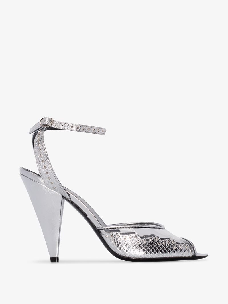 Silver Flash 100 Leather and Pvc Sandals