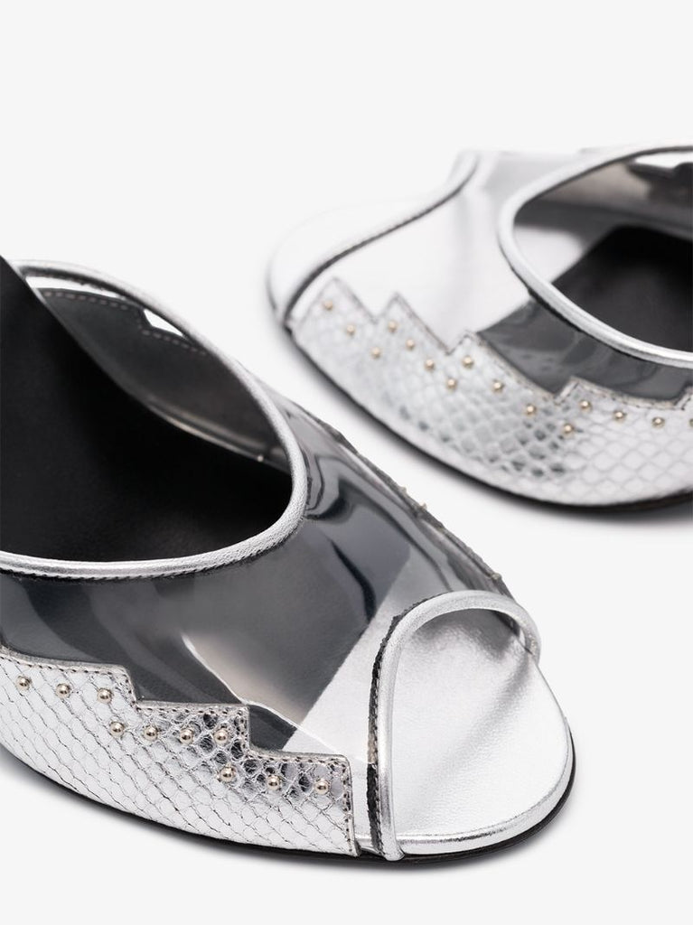 Silver Flash 100 Leather and Pvc Sandals