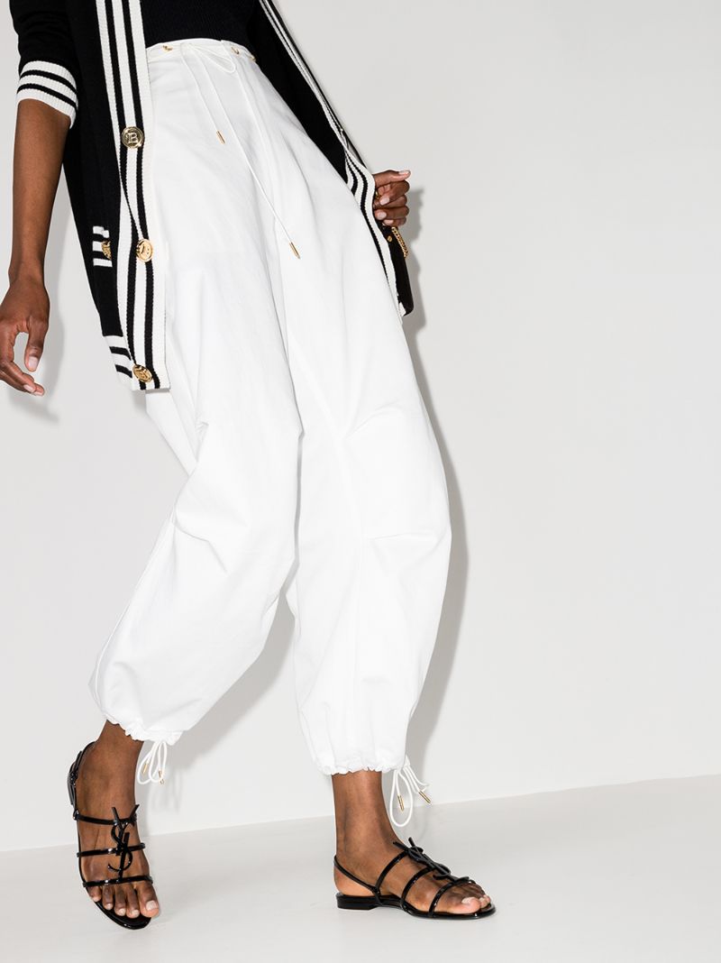 Black Cassandra Logo Leather Sandals