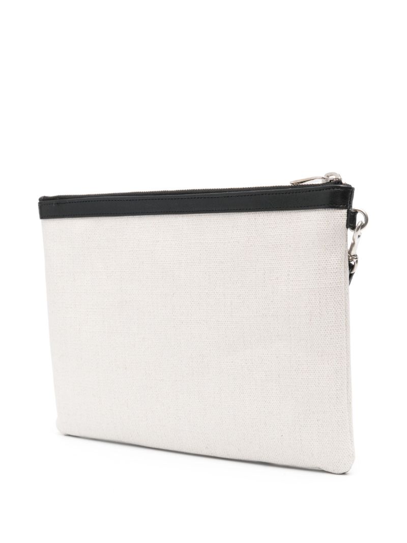 White Rive Gauche Canvas Pouch