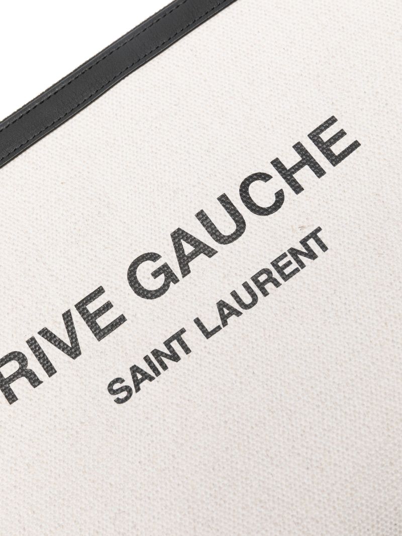 White Rive Gauche Canvas Pouch