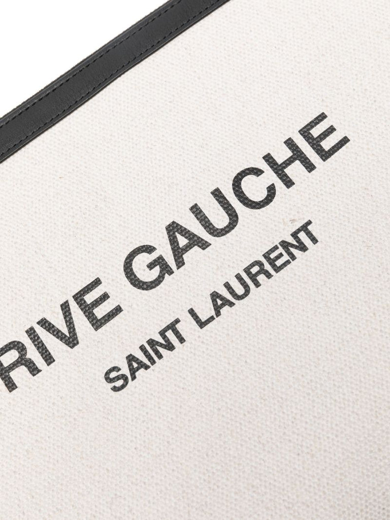 White Rive Gauche Canvas Pouch
