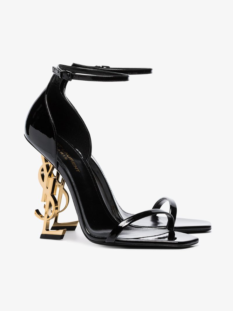 Black Opyum 110 Patent Leather Sandals