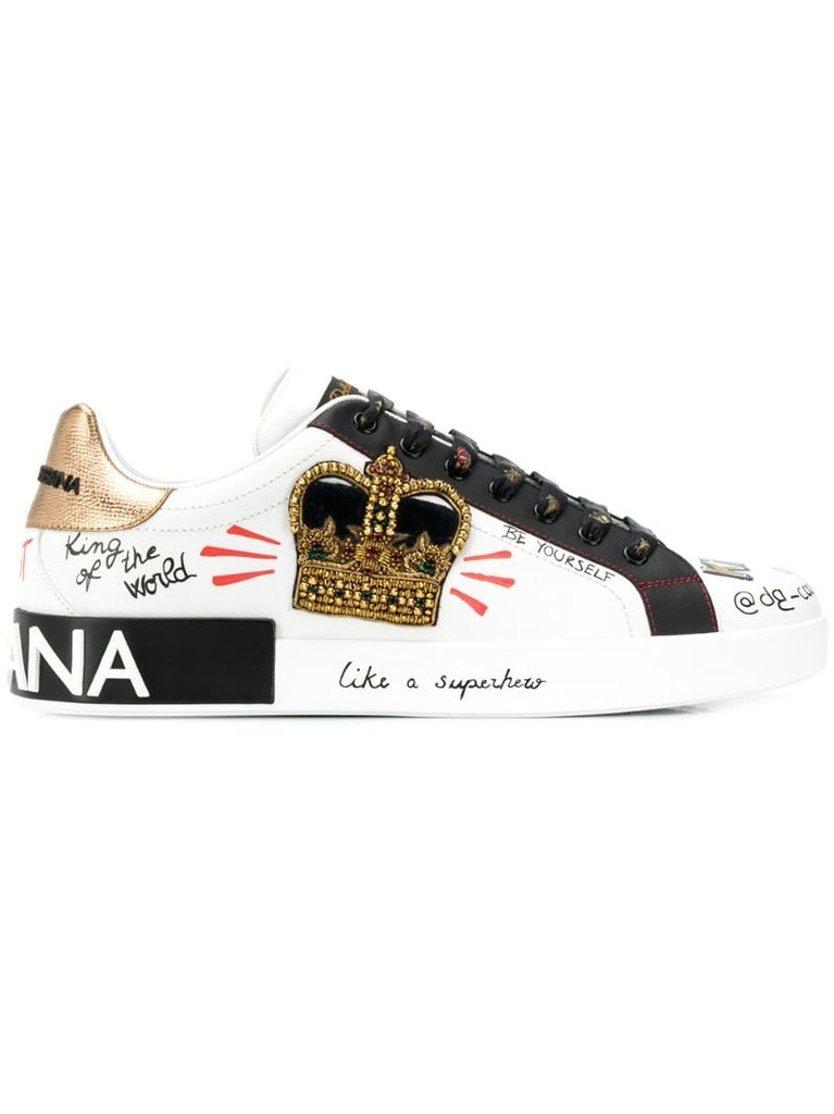 White Portofino Leather Sneakers