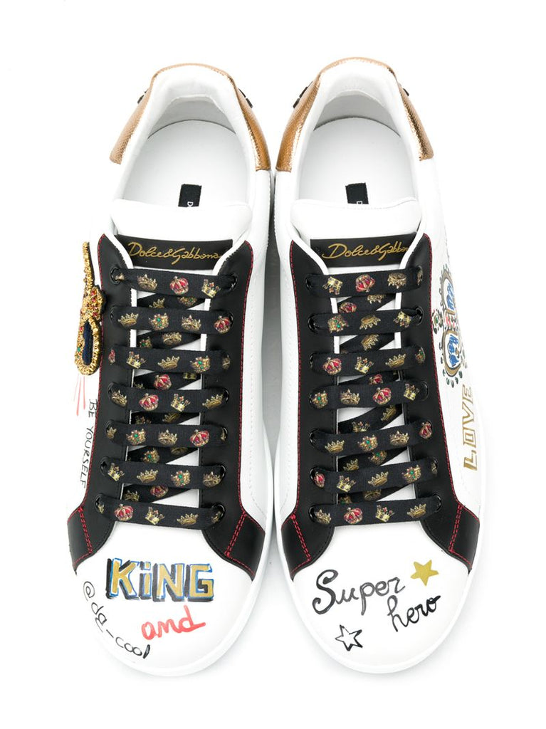 White Portofino Leather Sneakers