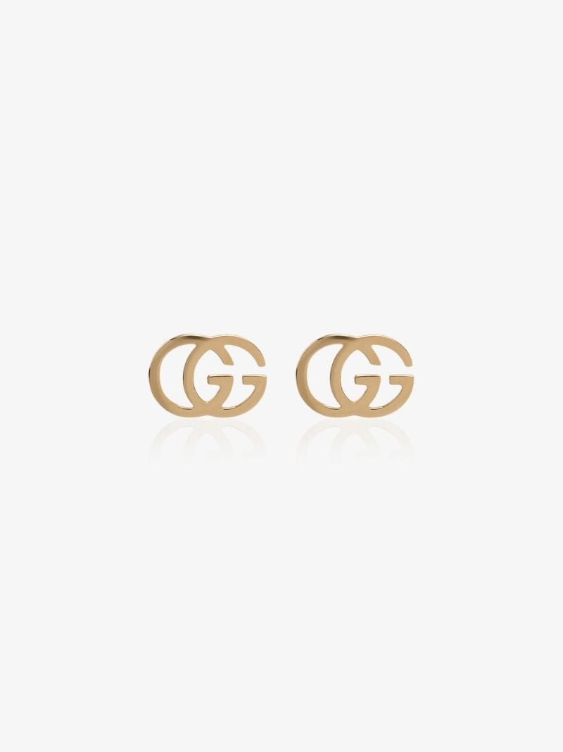 18k Yellow Gold Gg Running Earrings