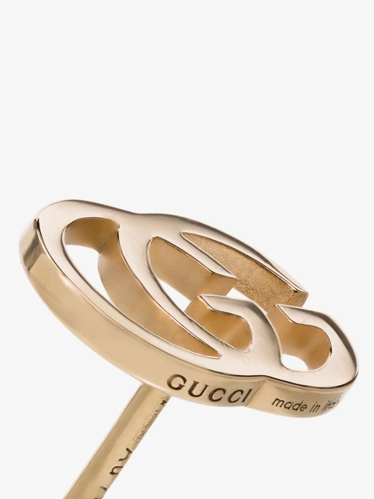 18k Yellow Gold Gg Running Earrings