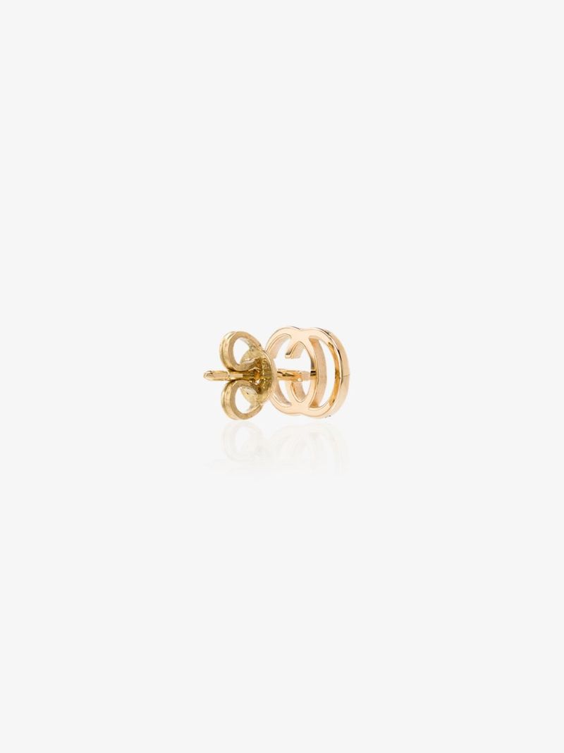18k Yellow Gold Gg Running Earrings