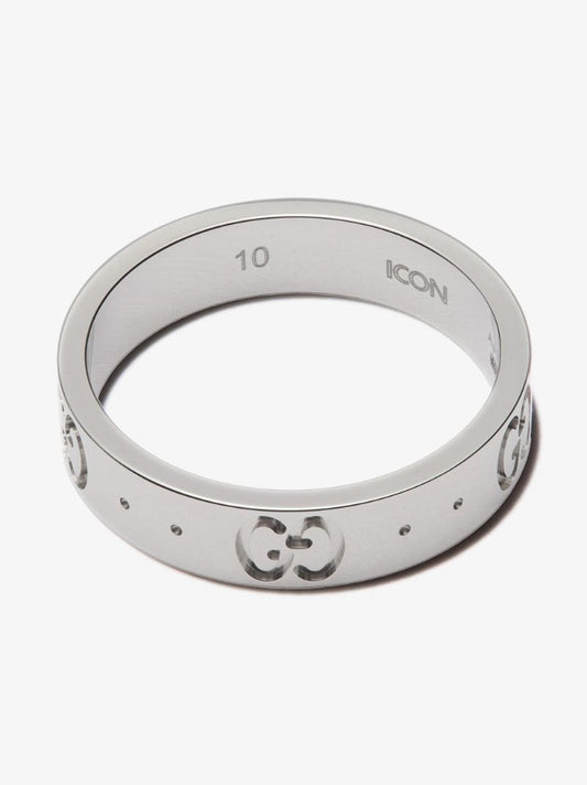 18k White Gold Gg Ring