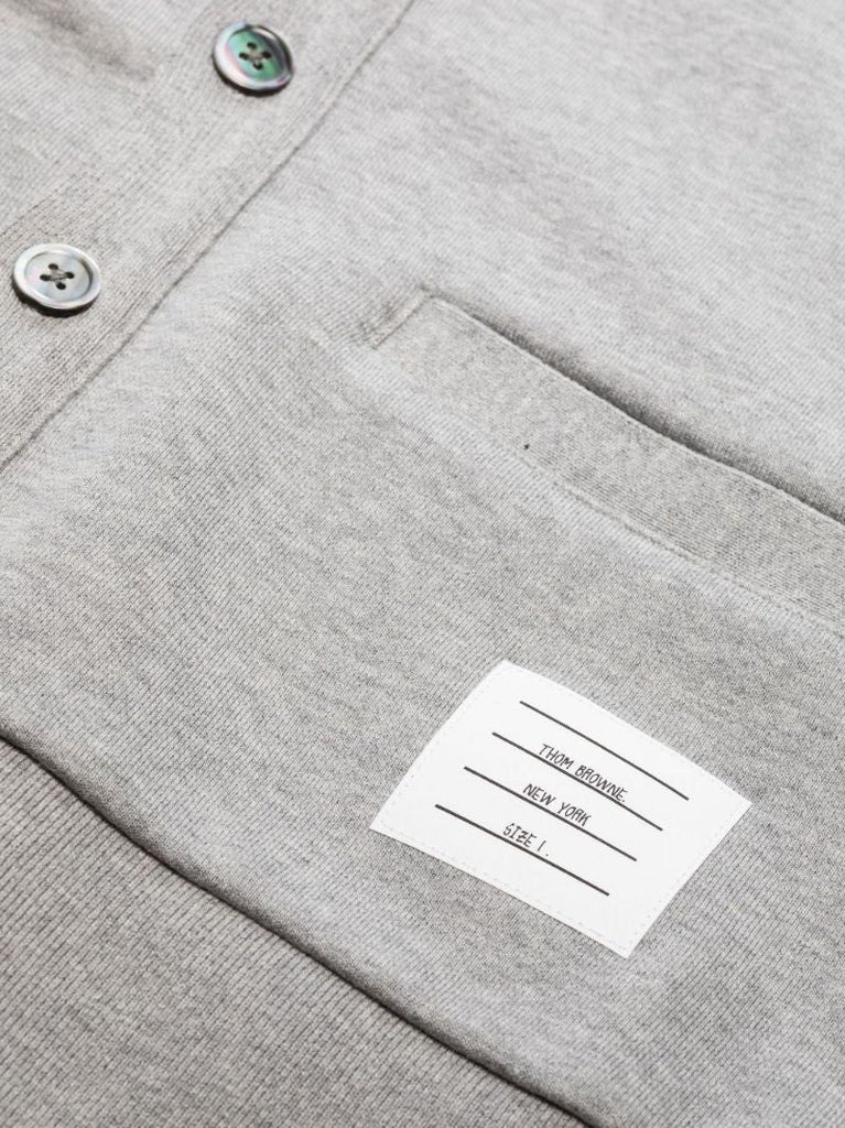 Grey 4-bar Cotton Cardigan