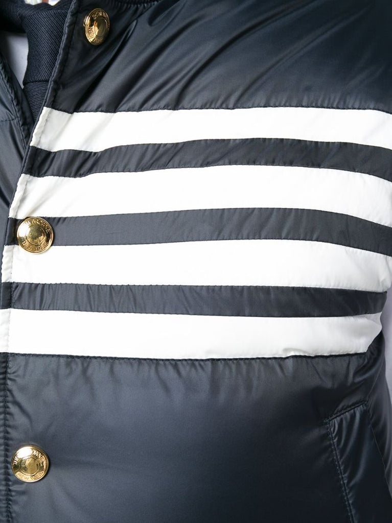 Blue 4-bar Stripe Quilted Vest