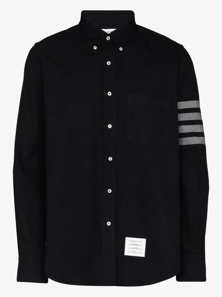 Blue 4-bar Stripe Cotton Shirt