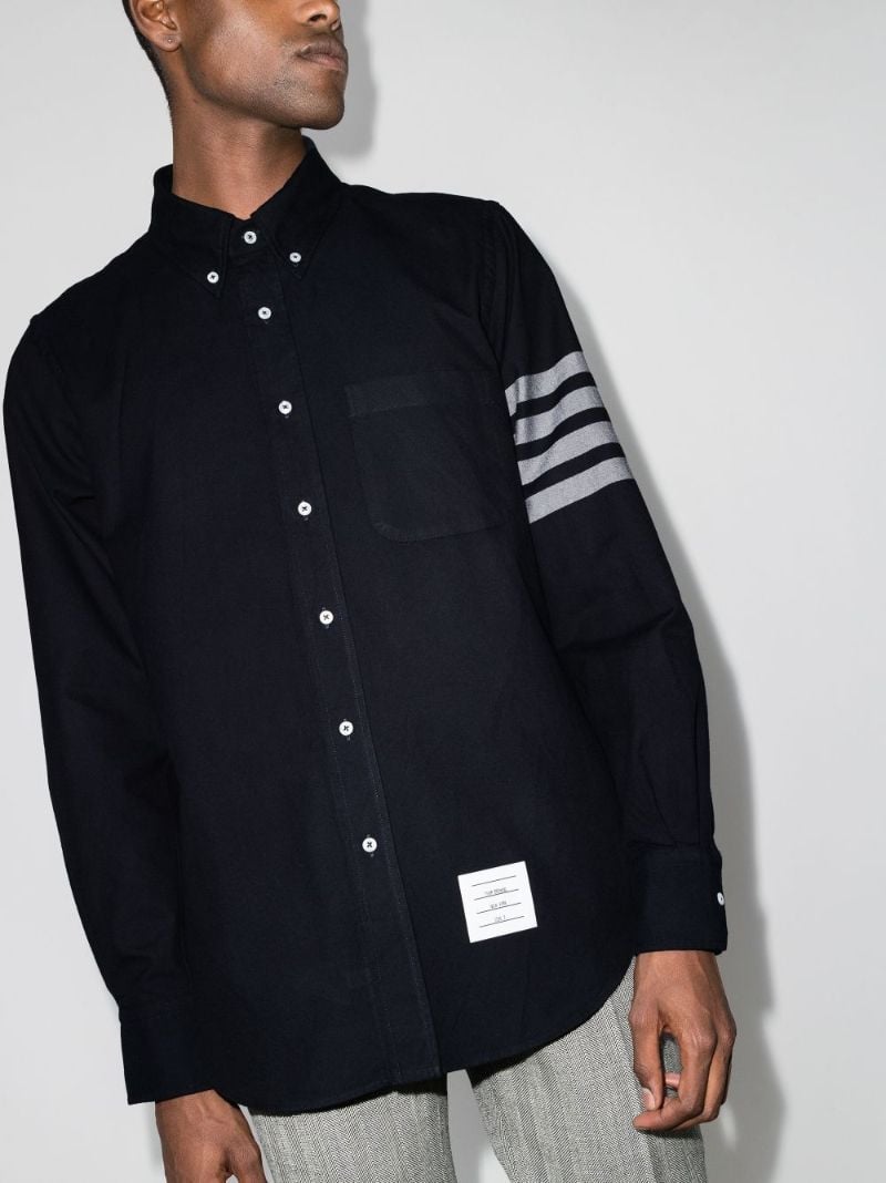 Blue 4-bar Stripe Cotton Shirt