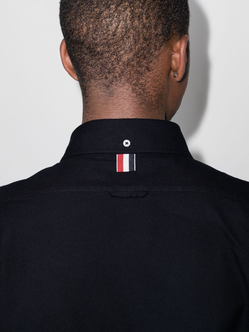 Blue 4-bar Stripe Cotton Shirt
