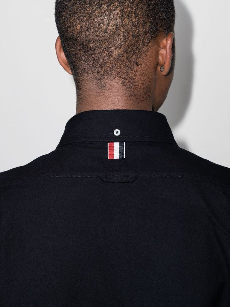 Blue 4-bar Stripe Cotton Shirt