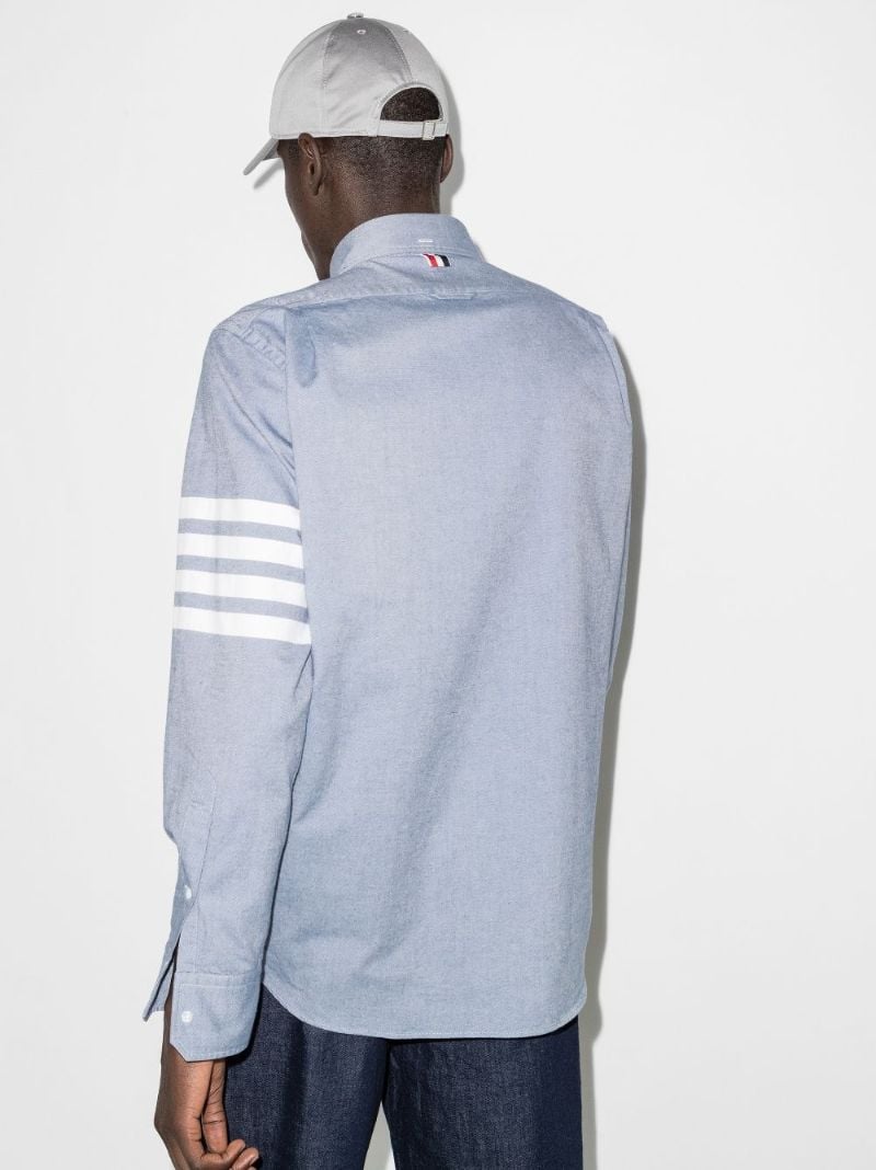 Blue 4-bar Stripe Cotton Shirt