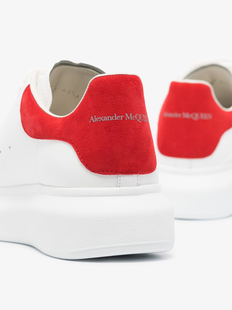 White and Red Oversized Sneakers