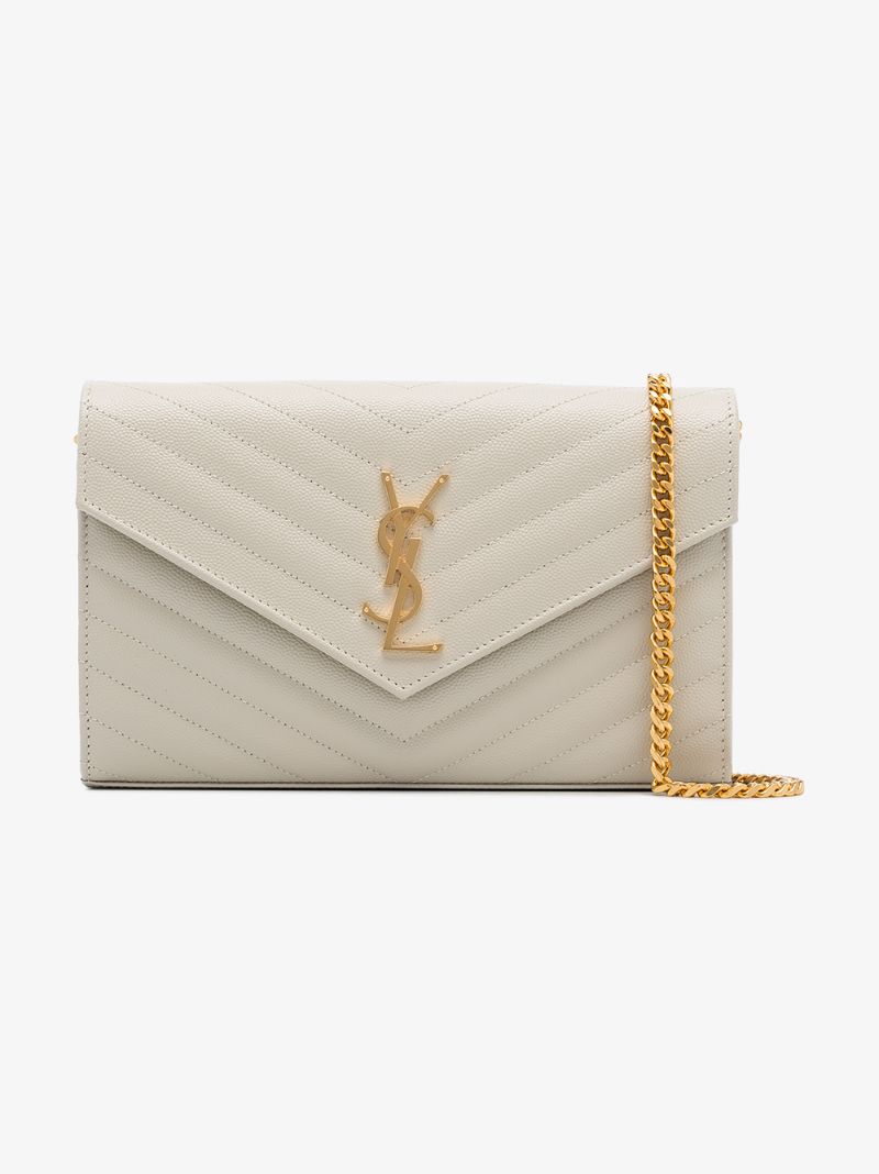 Monogram Chevron-quilted Chain Wallet
