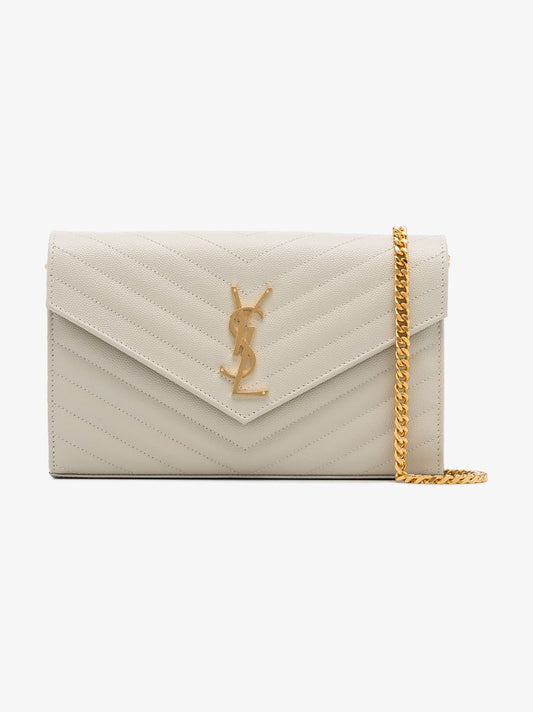 Monogram Chevron-quilted Chain Wallet