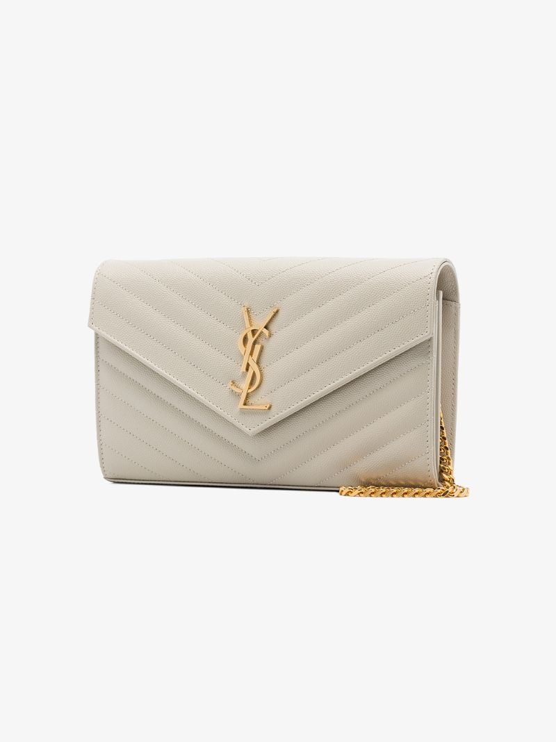 Monogram Chevron-quilted Chain Wallet