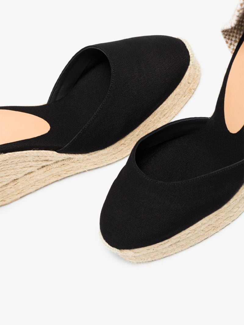 Black Carina 80 Wedge Espadrilles