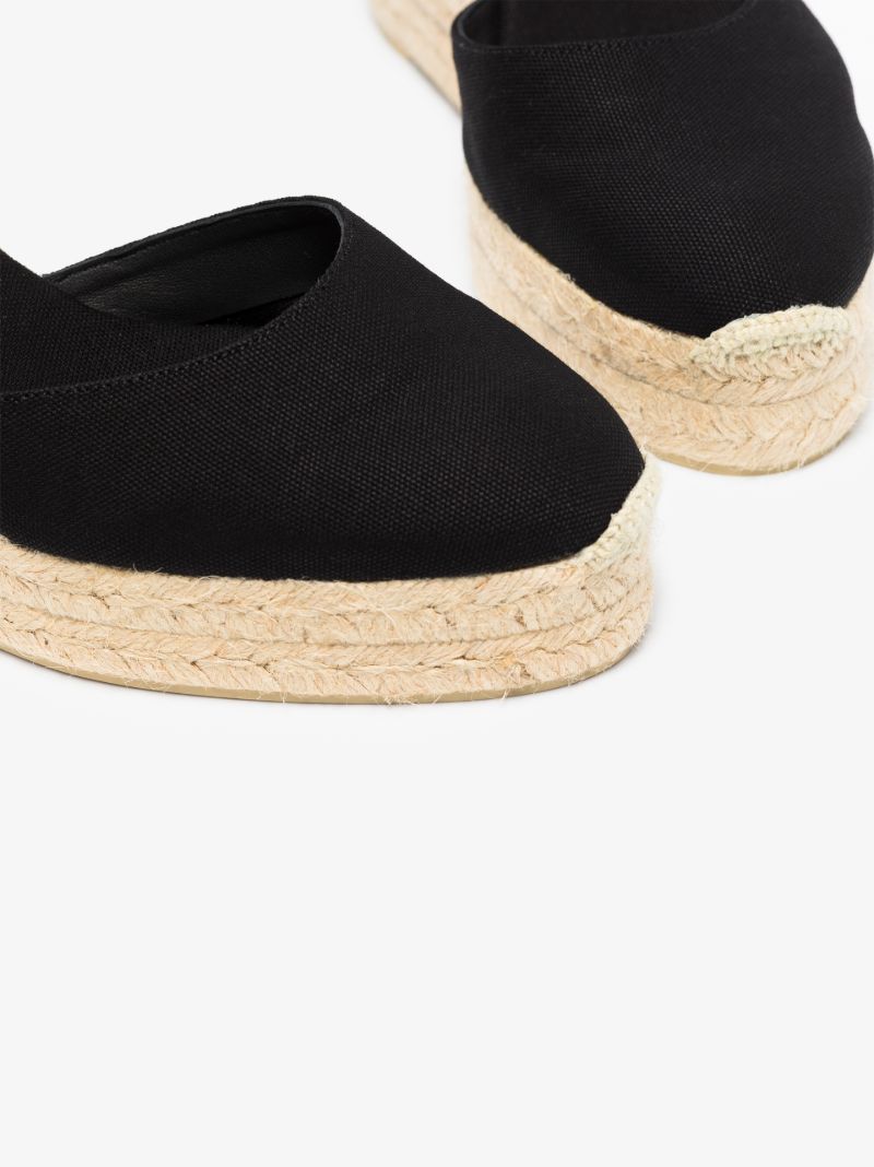 Black Carina 80 Wedge Espadrilles