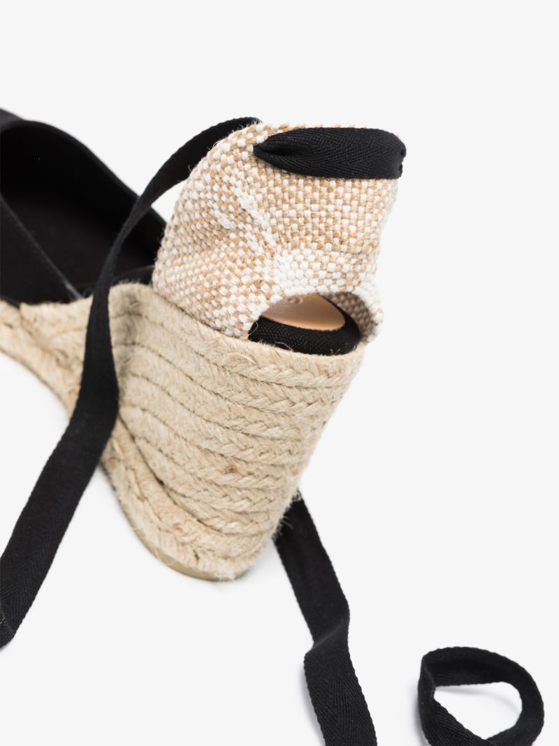 Black Carina 80 Wedge Espadrilles