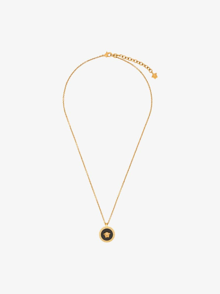Gold Tone Medusa Pendant Necklace
