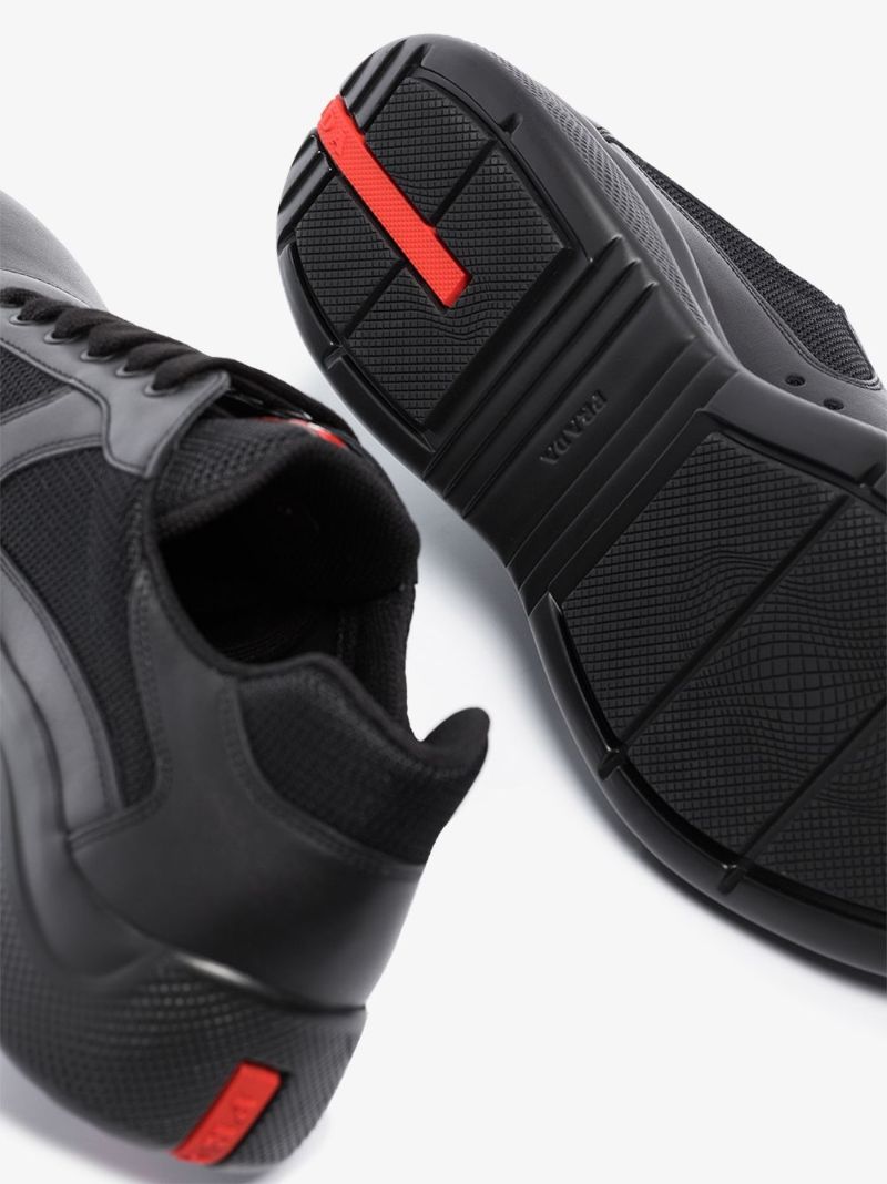 Black America's Cup Leather Sneakers