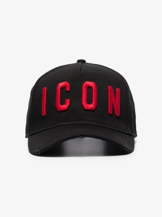 Black Icon Logo Baseball Cap