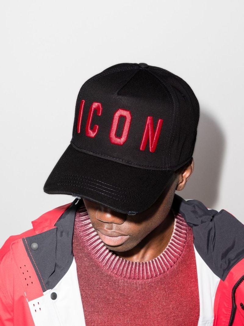 Black Icon Logo Baseball Cap