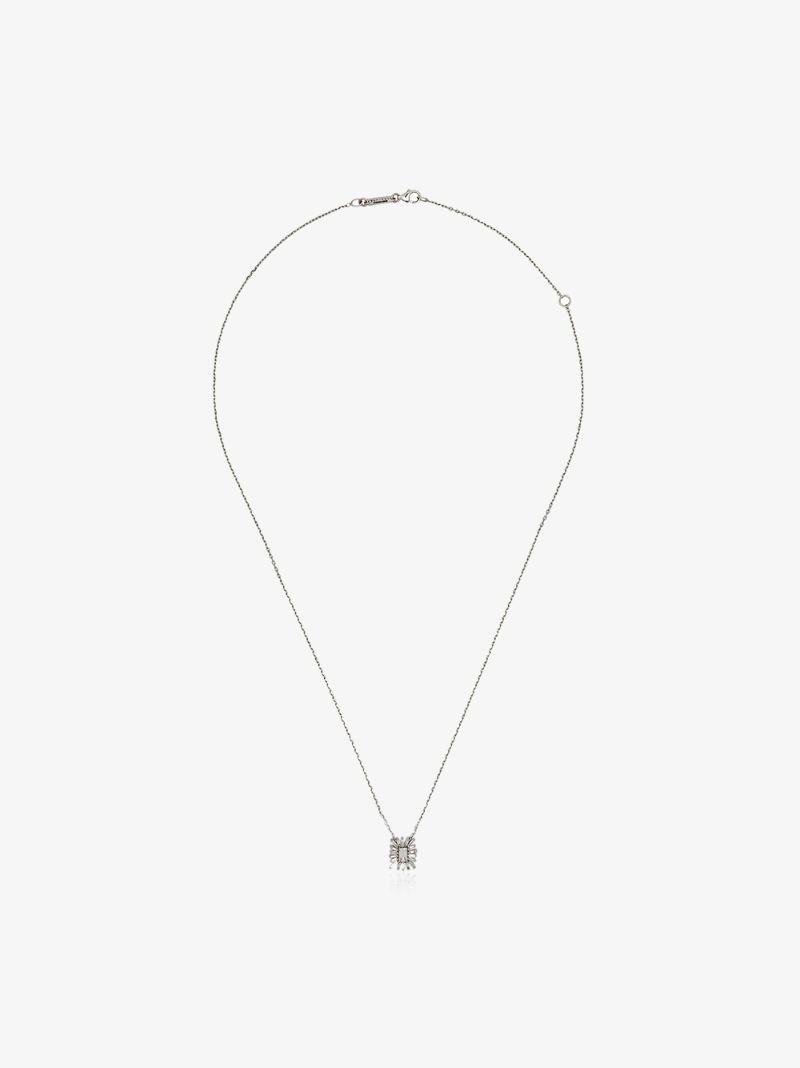 18k White Gold Firework Diamond Necklace