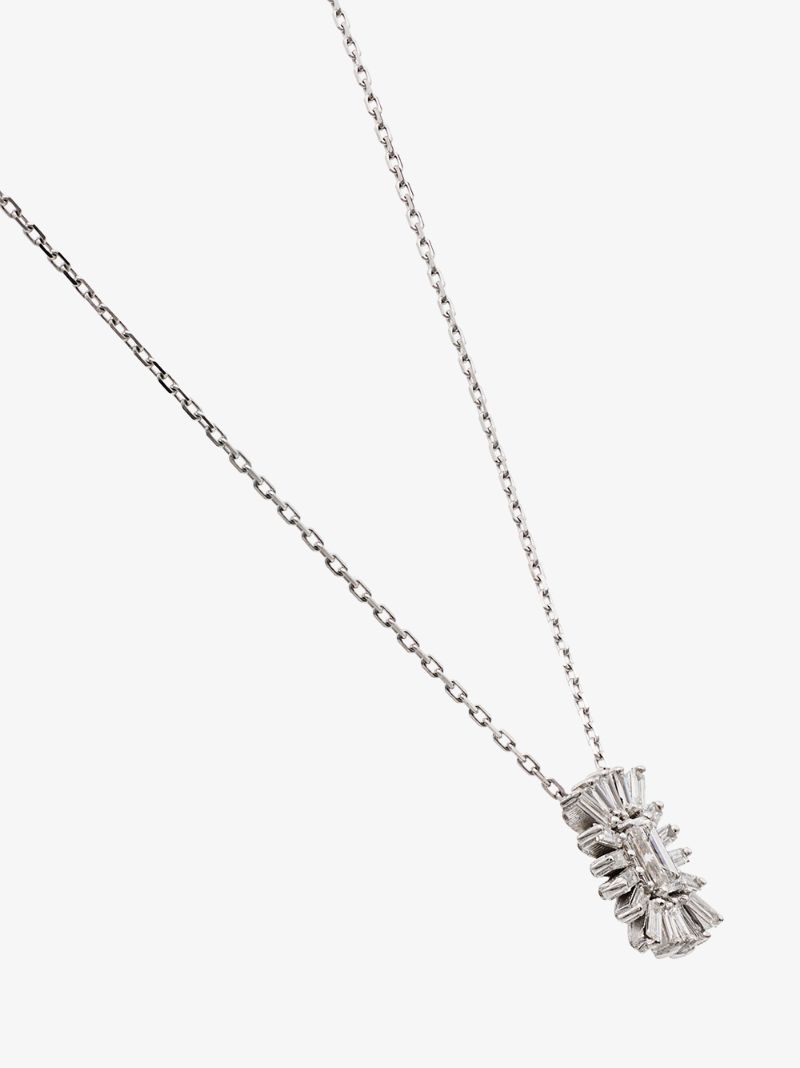 18k White Gold Firework Diamond Necklace