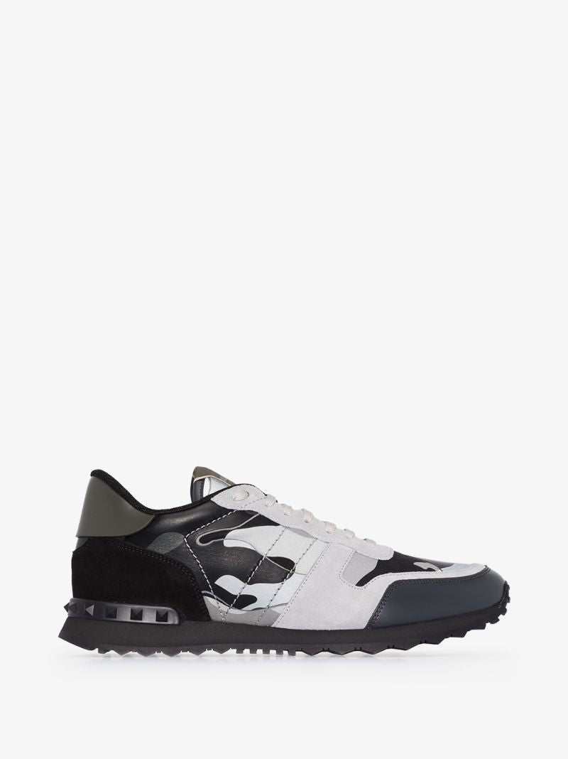 Grey and Silver Rockrunner Camouflage Sneakers