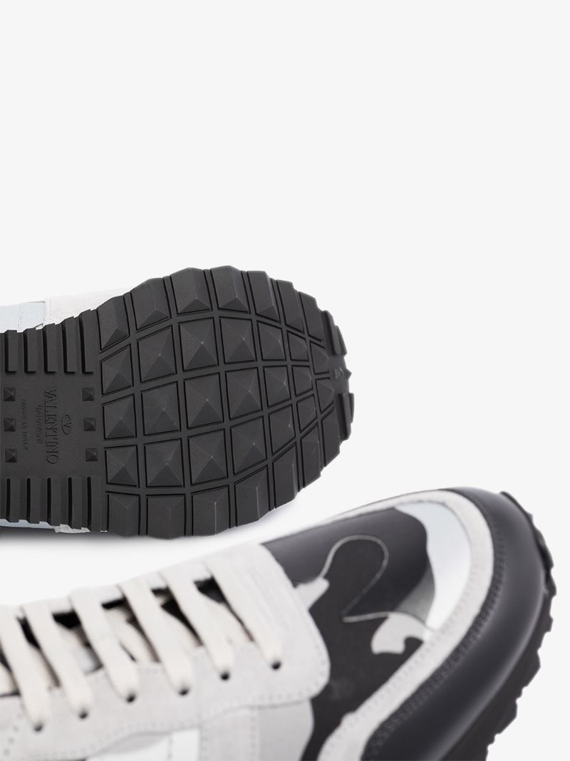 Grey and Silver Rockrunner Camouflage Sneakers