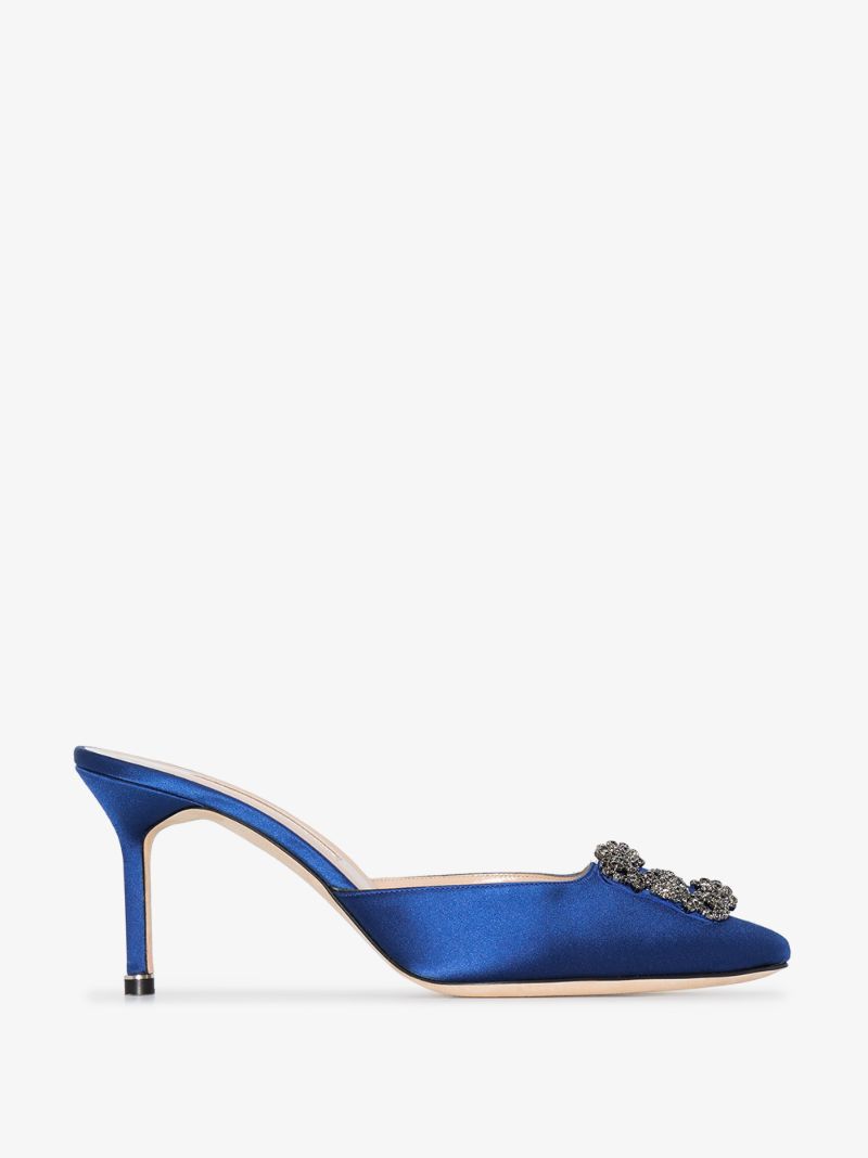 Blue Hangisi 70 Jewel Buckle Mules