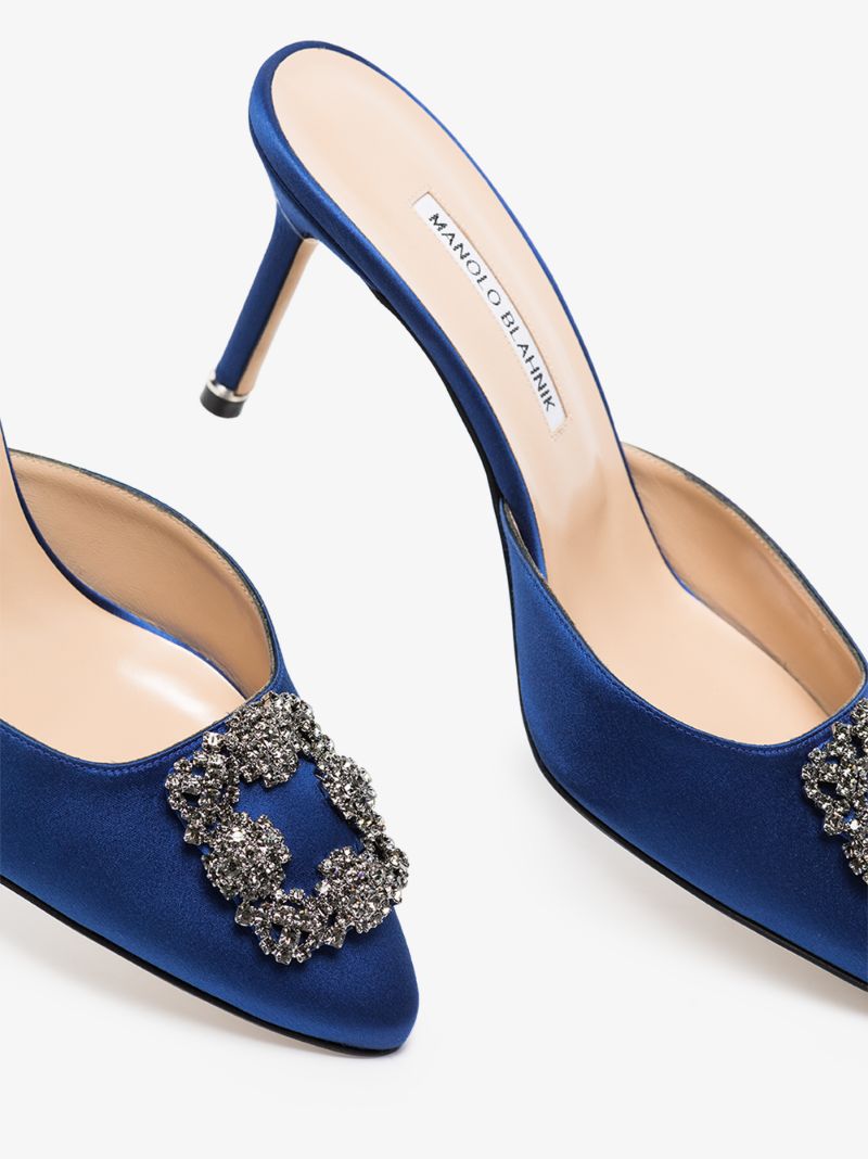 Blue Hangisi 70 Jewel Buckle Mules