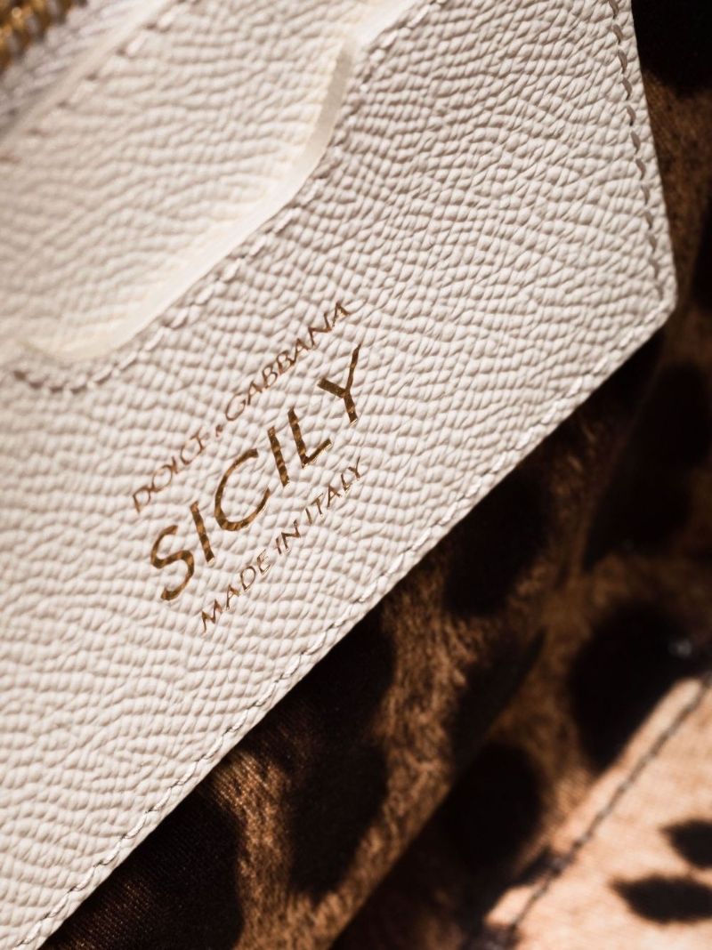 Neutral Sicily Medium Leather Bag