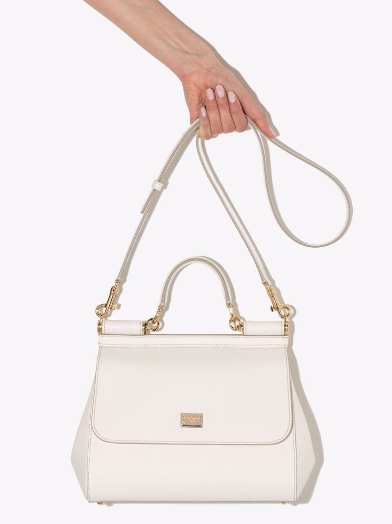 Neutral Sicily Medium Leather Bag