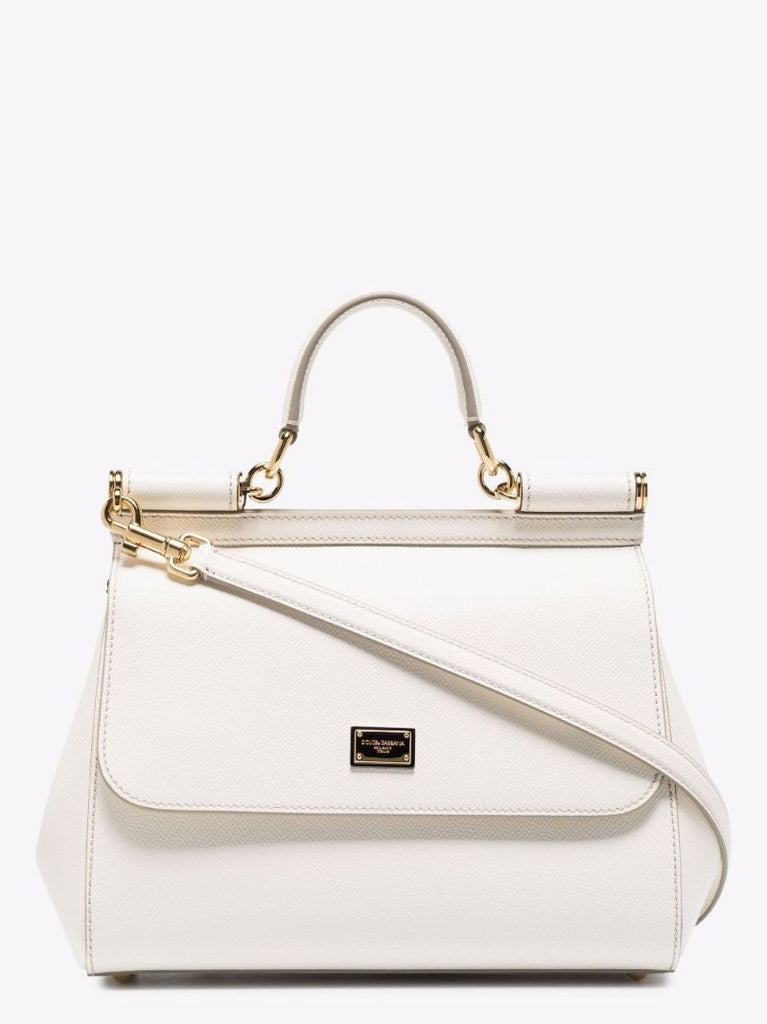 Neutral Sicily Medium Leather Bag