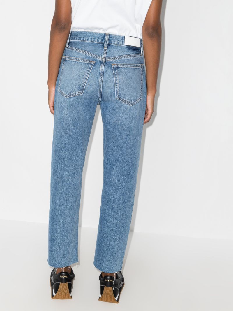 Stove Pipe Cropped Jeans