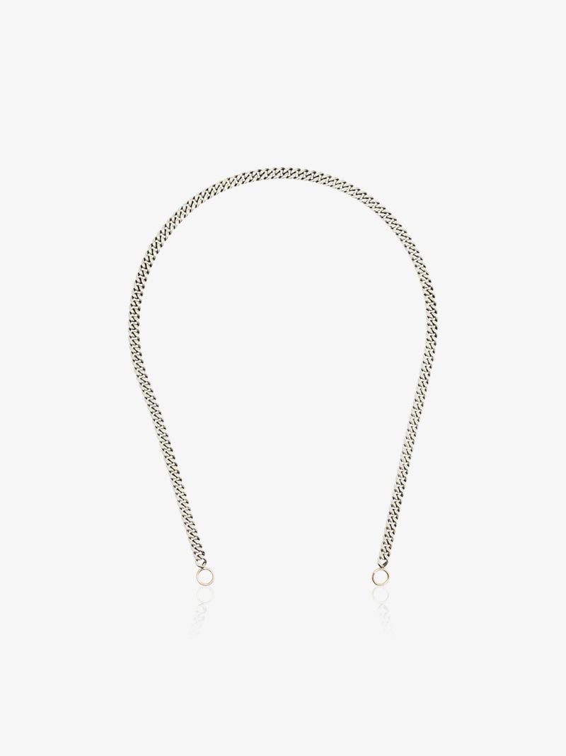14k Yellow Gold and Sterling Silver Chain Necklace