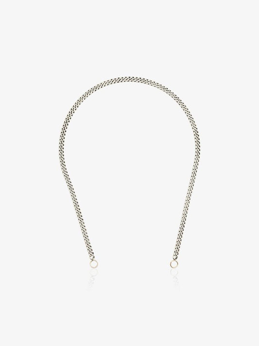 14k Yellow Gold and Sterling Silver Chain Necklace