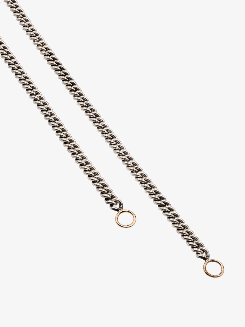 14k Yellow Gold and Sterling Silver Chain Necklace