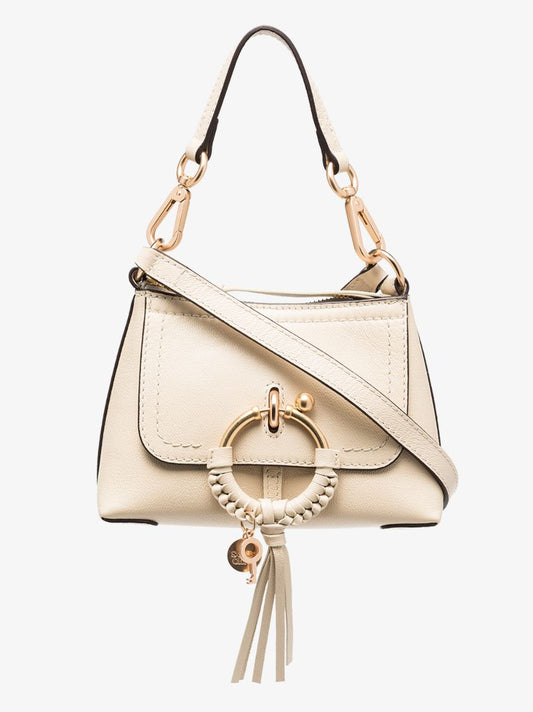 Neutral Mini Joan Leather Cross Body Bag