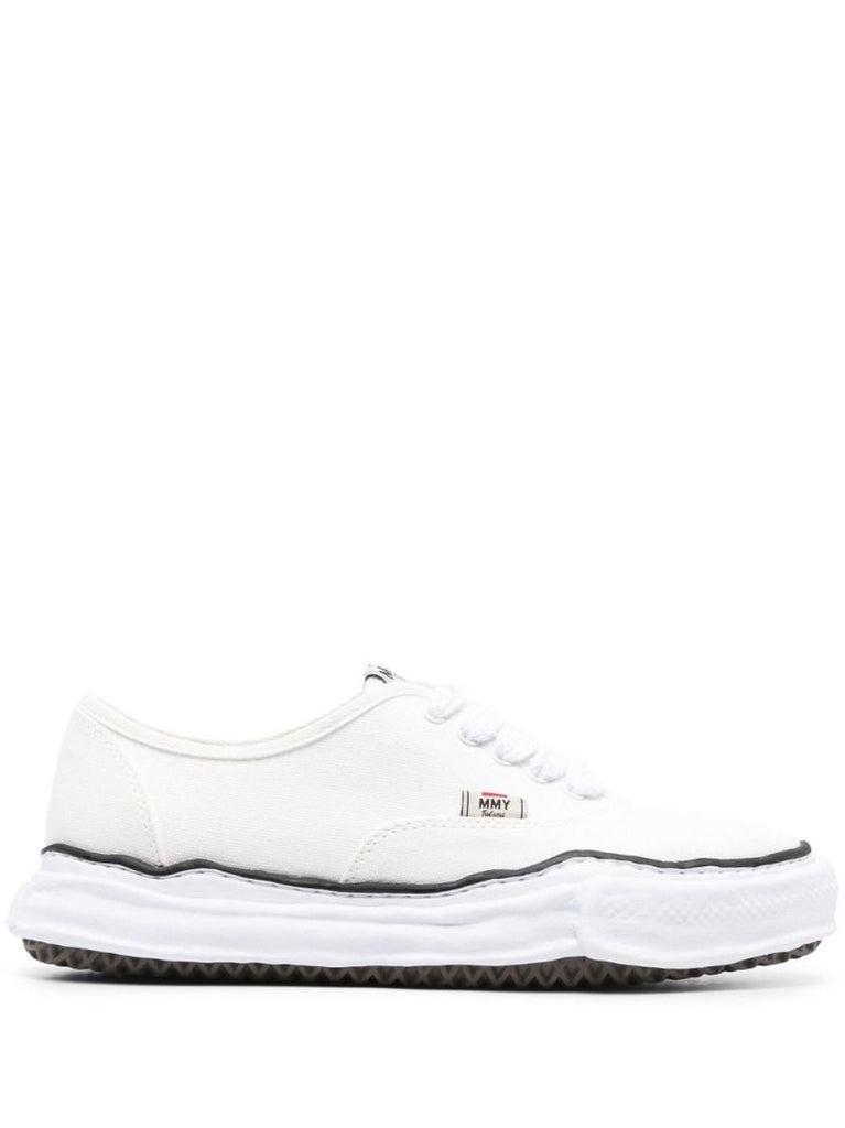 White Baker Canvas Low-top Sneakers