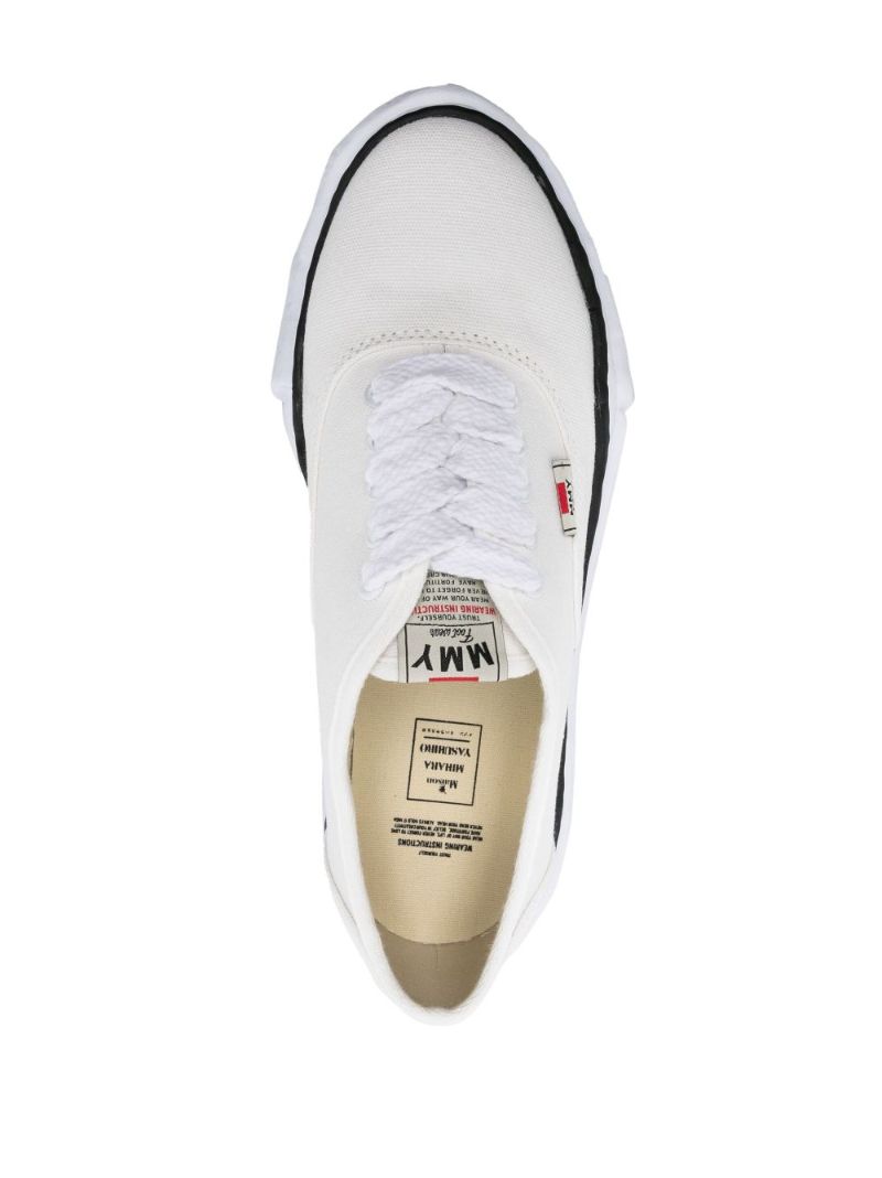 White Baker Canvas Low-top Sneakers