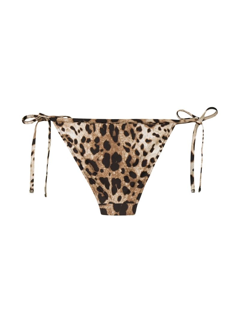 Brown Leopard Print Bikini Bottoms