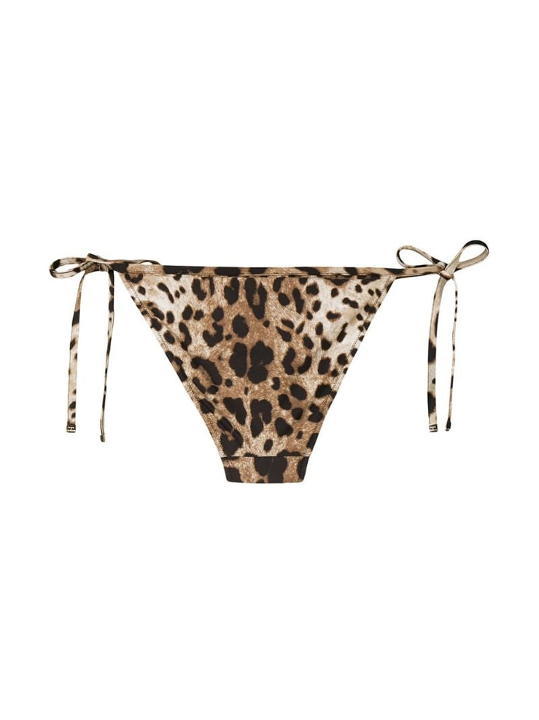 Brown Leopard Print Bikini Bottoms